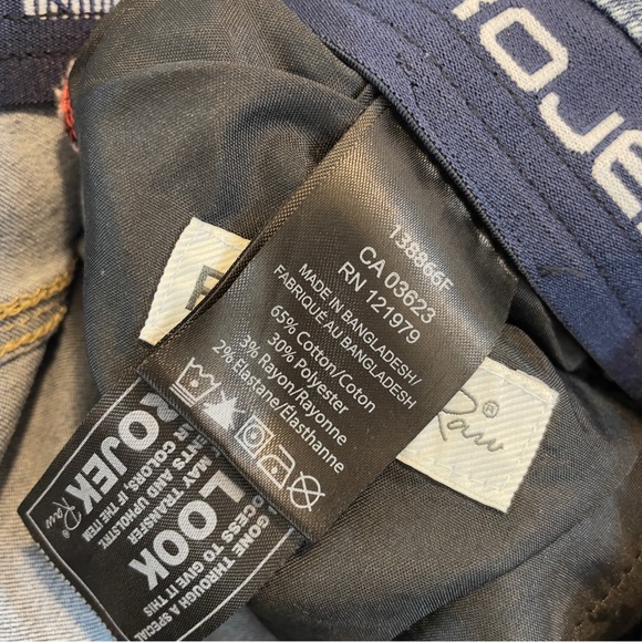 Projek Raw Jean denim acid wash shorts 36 - Picture 4 of 5